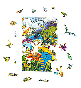 Wooden Puzzle - Once Upon a Time. Dinosaurs