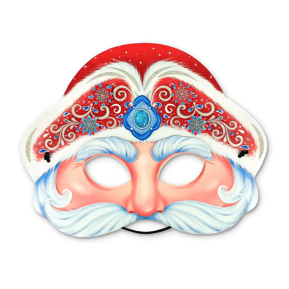 DIY Carnival Masks. Santa Claus and Friends. 4 Looks