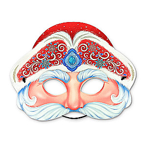 DIY Carnival Masks. Santa Claus and Friends. 4 Looks