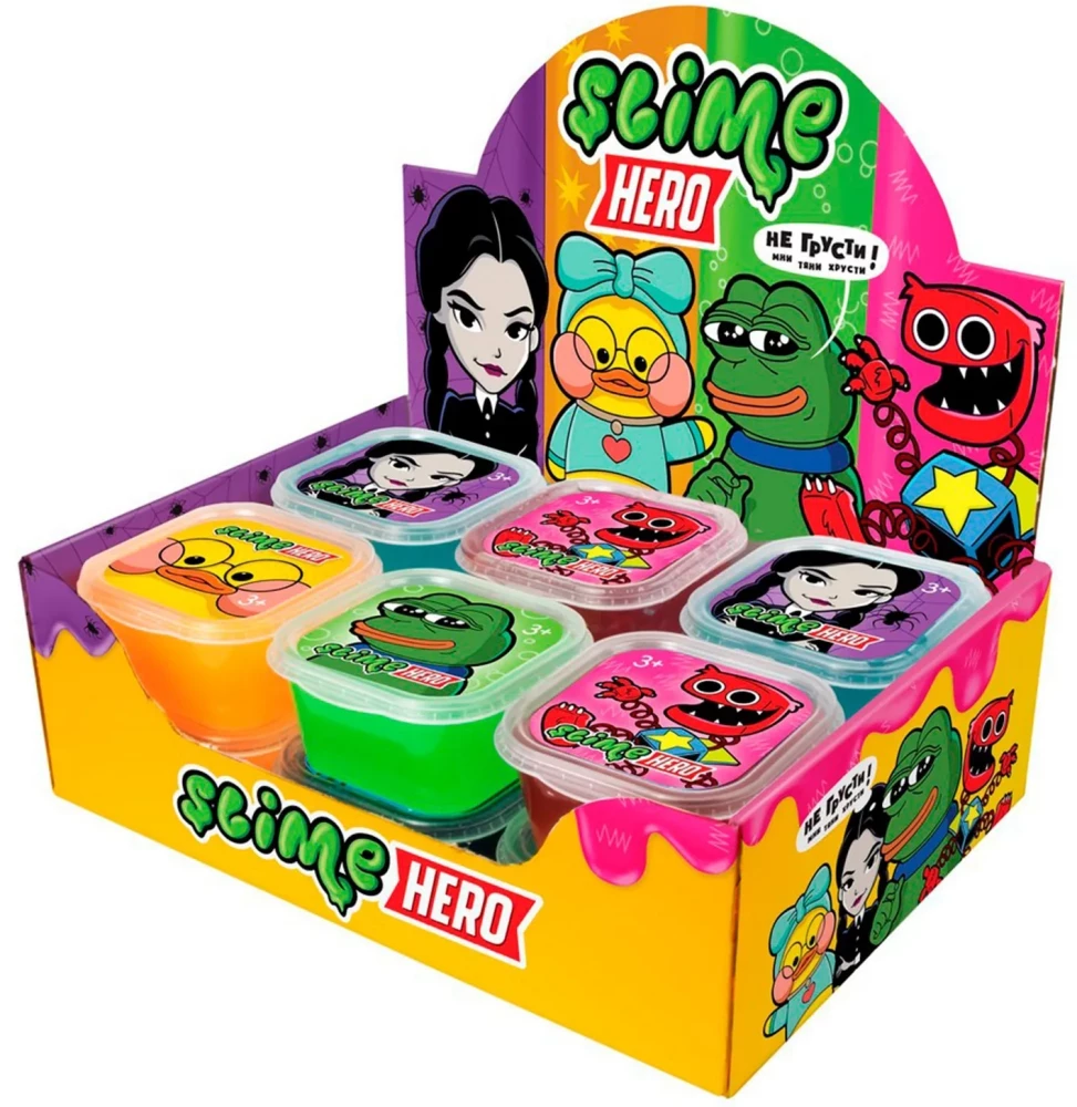 Show-box Slime. Slime Hero (12 pcs in the set)