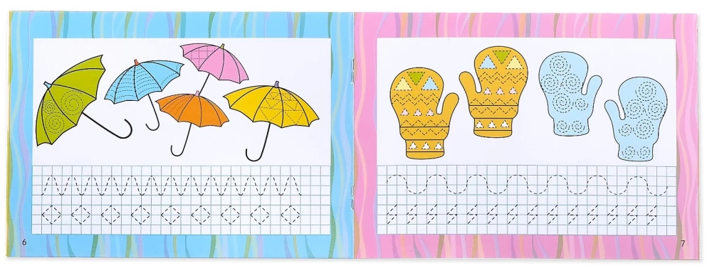 Reusable Workbook with Marker - Write-Erase. Patterns and Shading