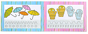 Reusable Workbook with Marker - Write-Erase. Patterns and Shading