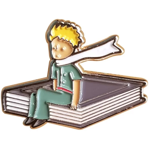 Enamel badge - The Little Prince. Prince on the book