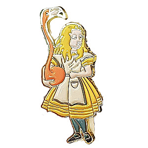 Enamel Pin - Alice. With Flamingo