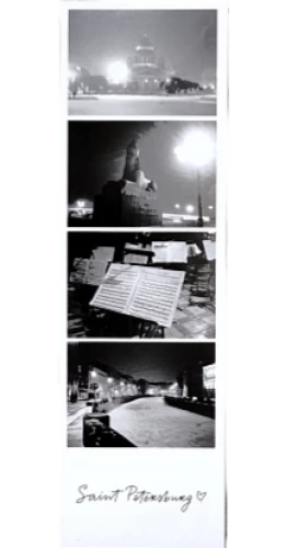 Bookmark - Photo Collage. Sphinx, b/w