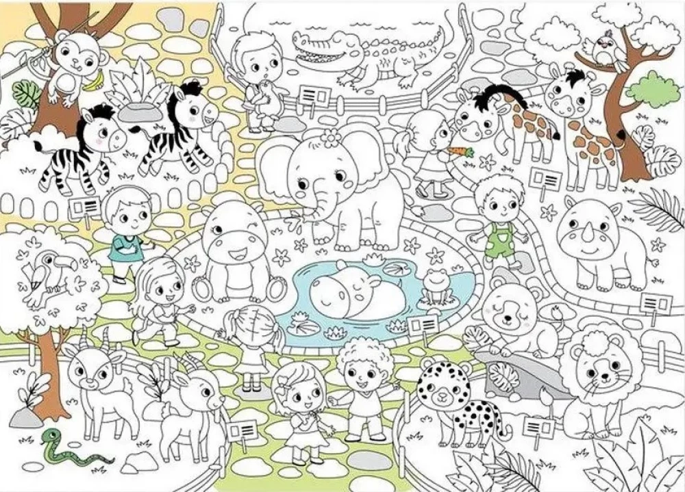 Reusable coloring - Zoo