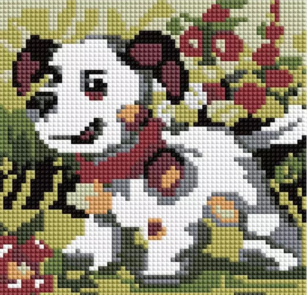 Diamond Mosaic - Puppy in the Garden