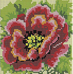 Diamond Mosaic - Red Poppy