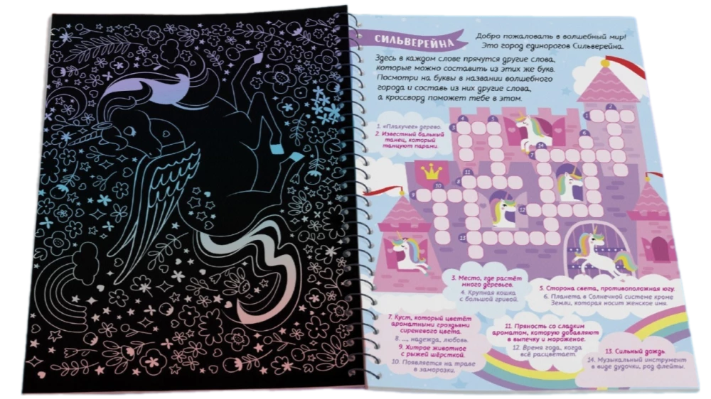 Activity Book with Tasks - Engravings for Girls. Fairy