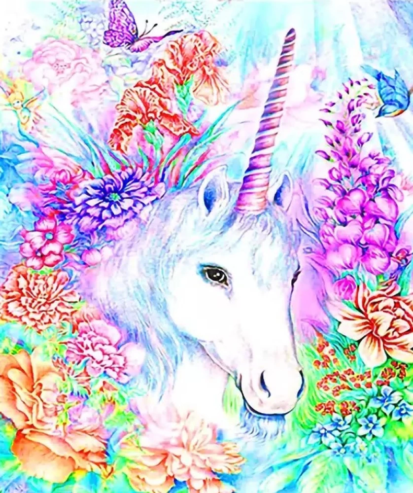 Diamond Mosaic with Easel - Unicorn