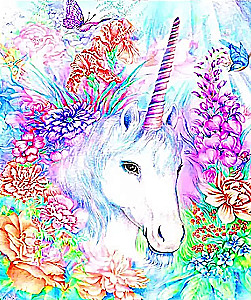 Diamond Mosaic with Easel - Unicorn