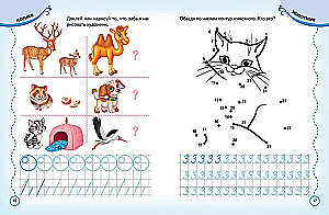 Tests and writing exercises. Coloring books, stickers, and tasks for ages 4 and up