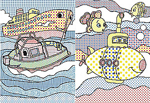 Big Water Colorings. Ships