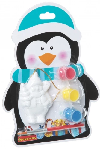 Creativity Set - Christmas Ornaments on Card. Penguin