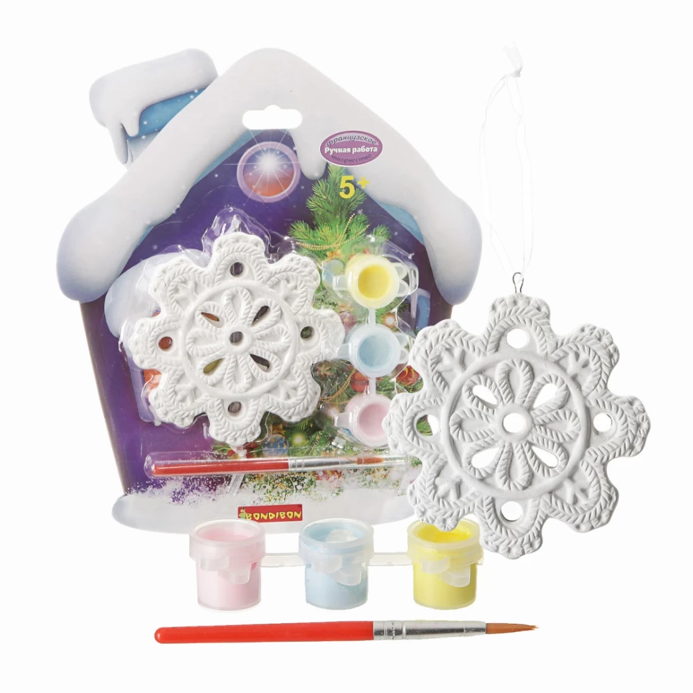 Creative Set - Christmas Ornaments. Snowflake on the Card House