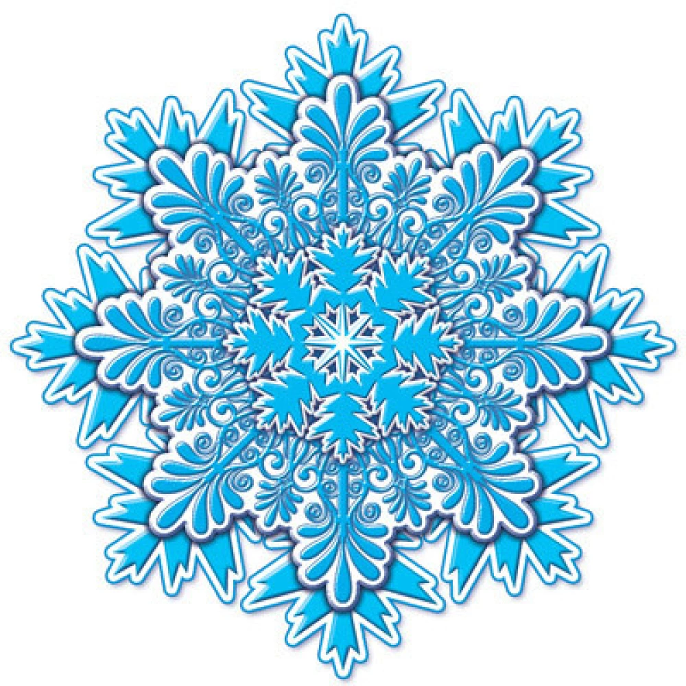 Cutout figure. Snowflake. Double-sided