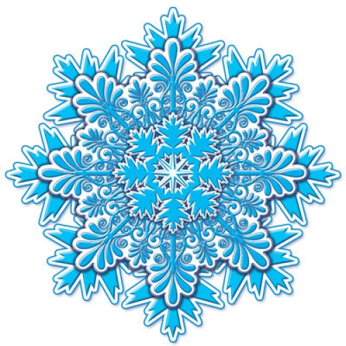 Cutout figure. Snowflake. Double-sided