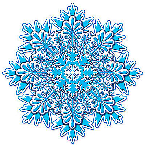 Cutout figure. Snowflake. Double-sided