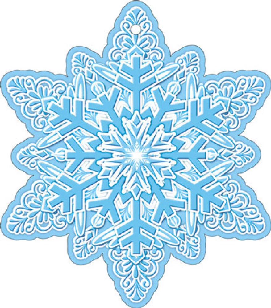 Die-cut figure. Snowflake. Double-sided