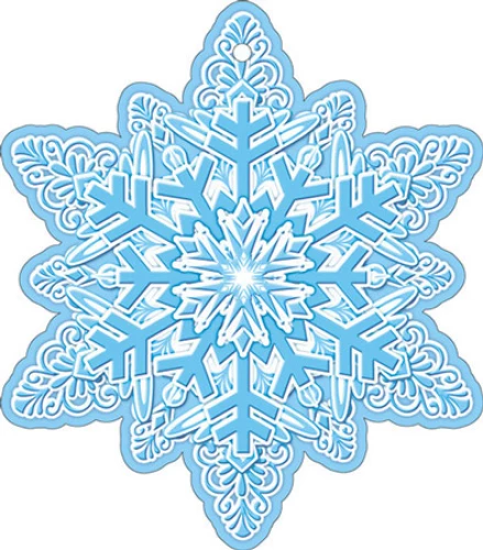 Die-cut figure. Snowflake. Double-sided