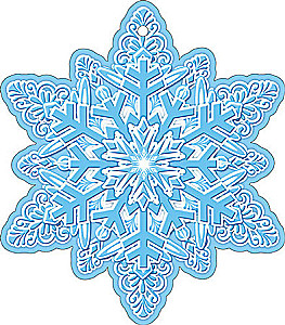 Die-cut figure. Snowflake. Double-sided