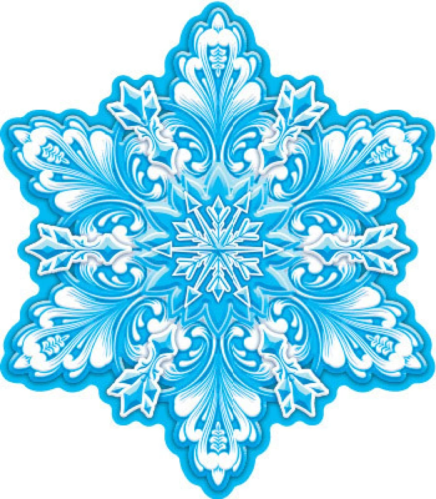 Cut-out figure. Snowflake. Double-sided