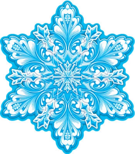 Cut-out figure. Snowflake. Double-sided