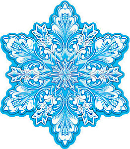 Cut-out figure. Snowflake. Double-sided