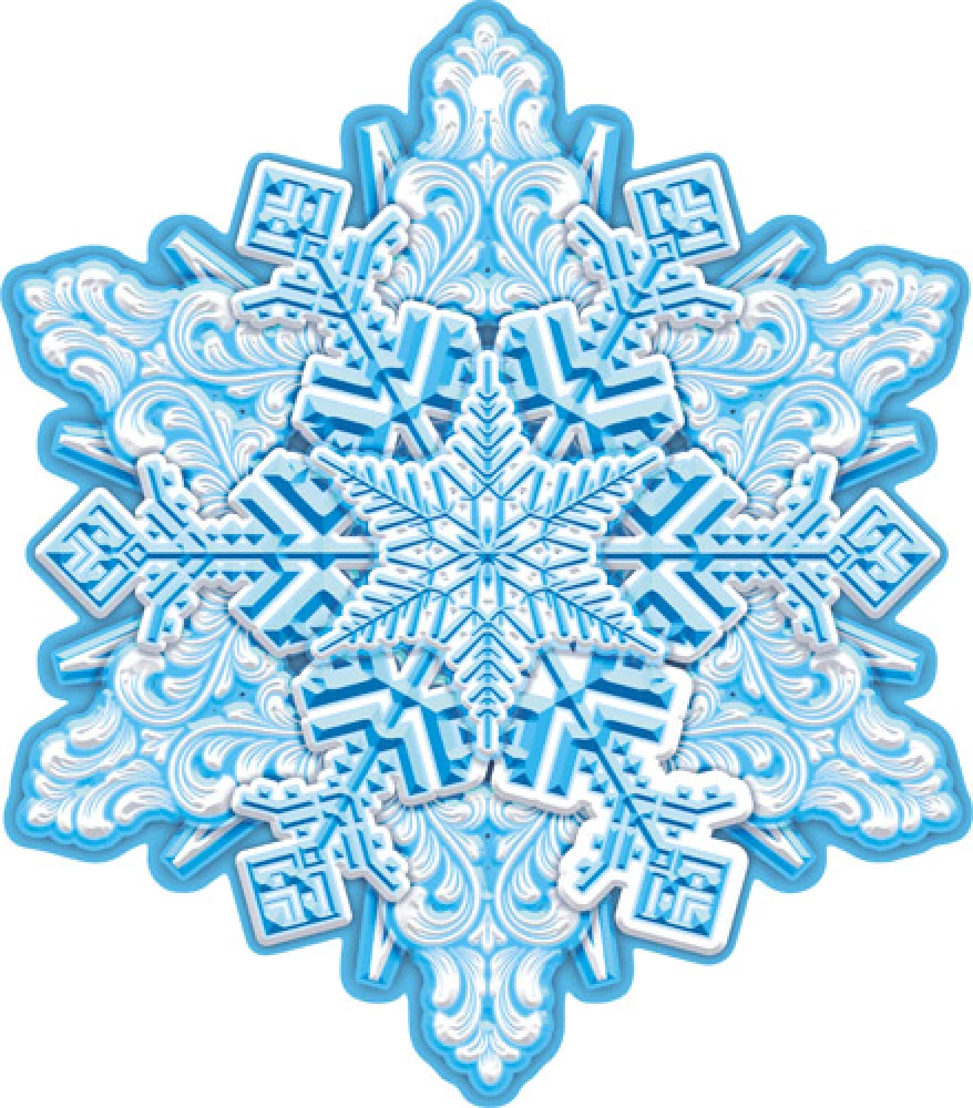 Cut-out figure. Snowflake. Double-sided