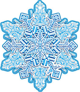 Cut-out figure. Snowflake. Double-sided