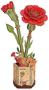 Wooden Puzzle - Red Carnation