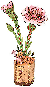 Wooden Puzzle - Pink Carnation