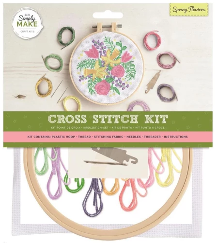 Cross Stitch Kit - Spring Flowers