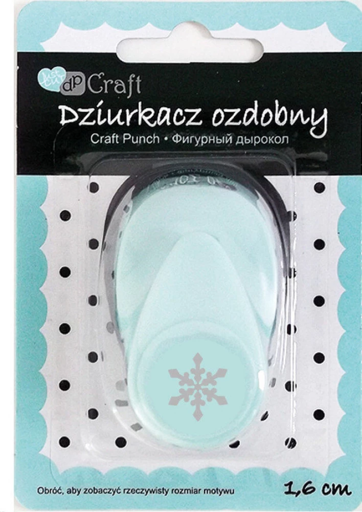 Punch shaped, 1.6 cm - Snowflake