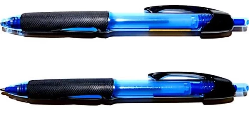 Ballpoint pen, automatic, blue - Uni Power tank SN-220