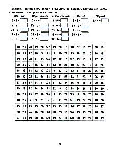 Mathematical Coloring. 3rd Grade