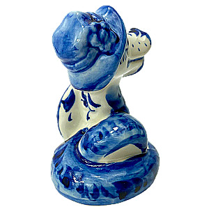 Porcelain figurine - Snake in a hat (12x9)