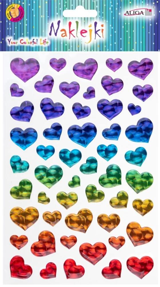 3D Stickers - Hearts