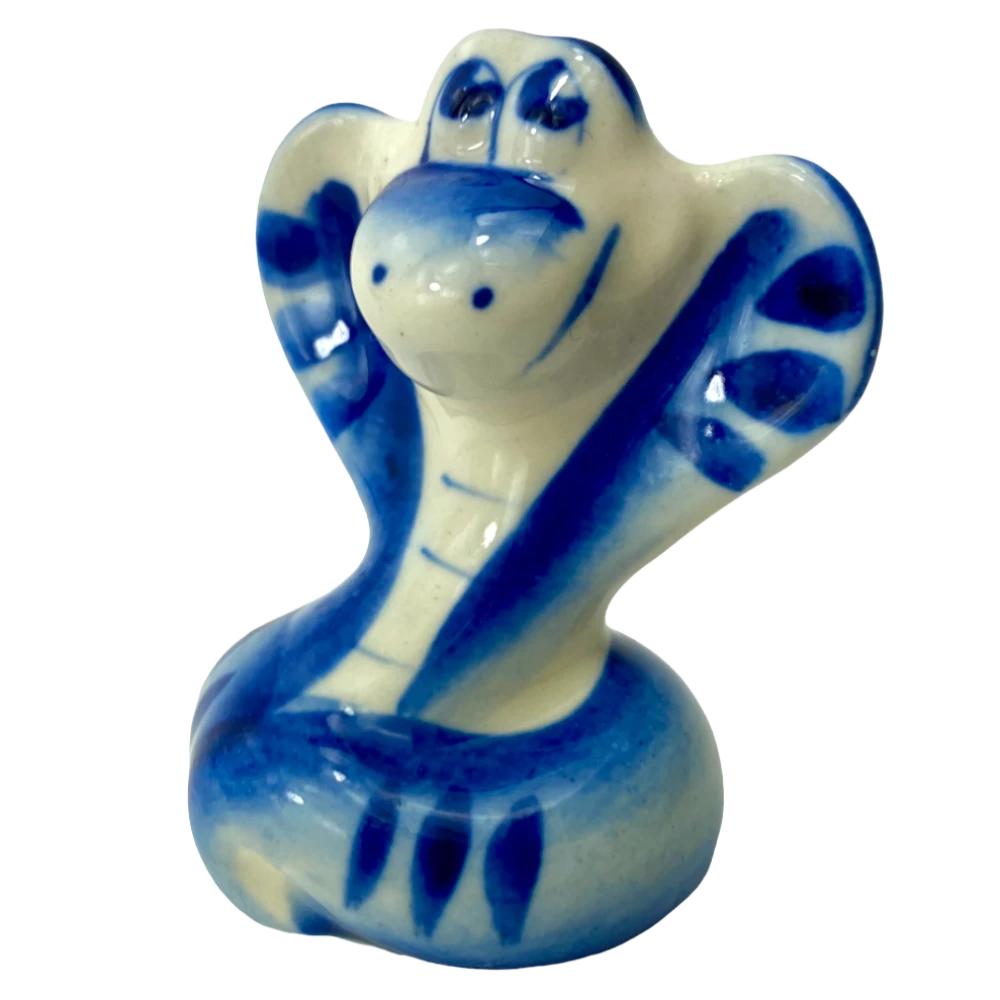 Porcelain figurine - Snake - Gosha, medium (6x4.5)