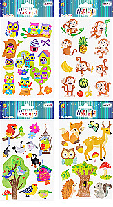 3D Stickers - Birds, assorted