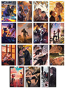 Set of postcards based on the novels by Anna Jane - Your heart will be broken and By the shards of your heart