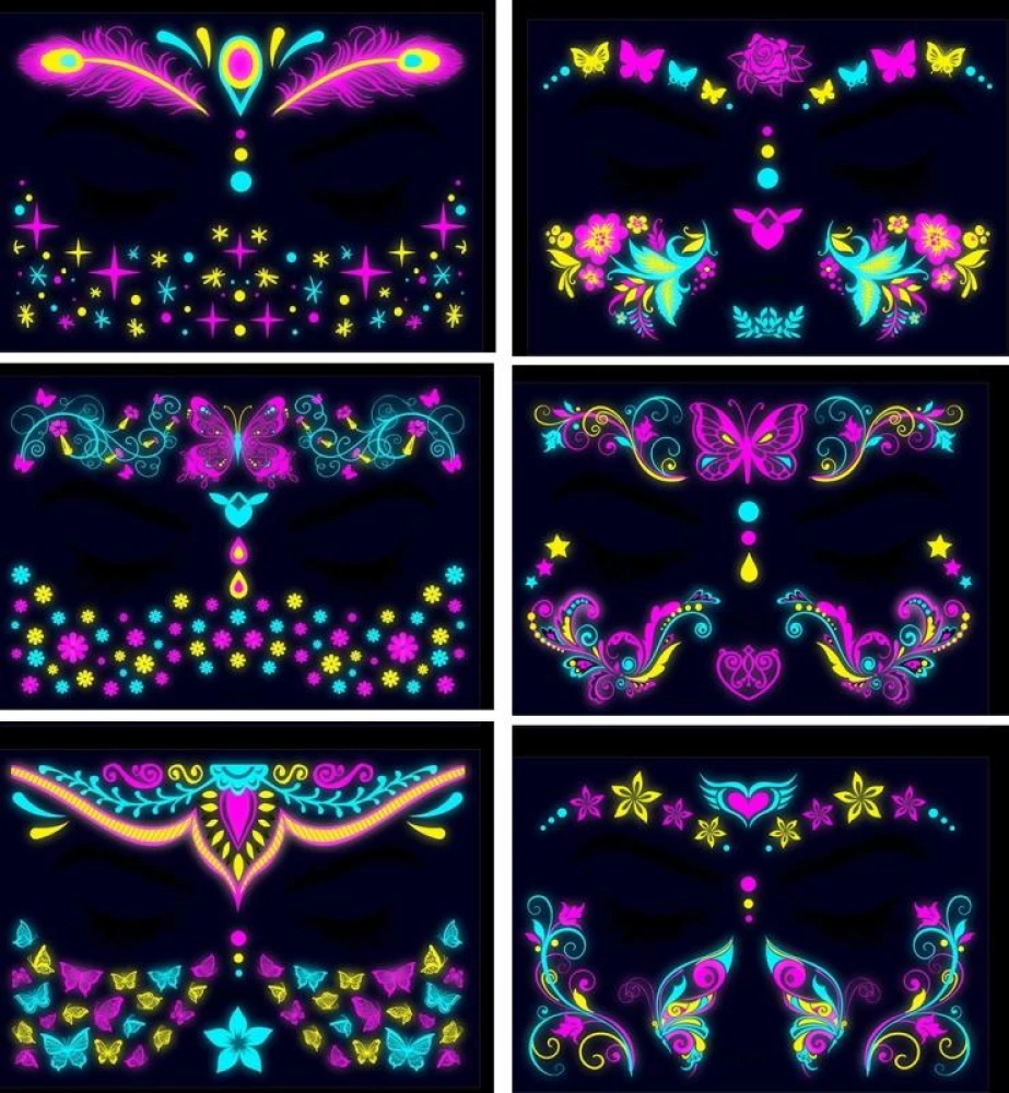 Glow in the Dark Tattoos - Make up