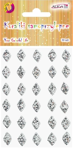 Self-adhesive diamond rhinestones with glitter (8x15 cm)