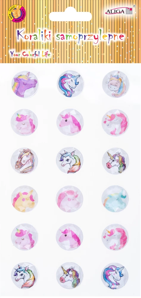 Self-adhesive crystals - Unicorns