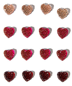 Self-adhesive crystals - Hearts