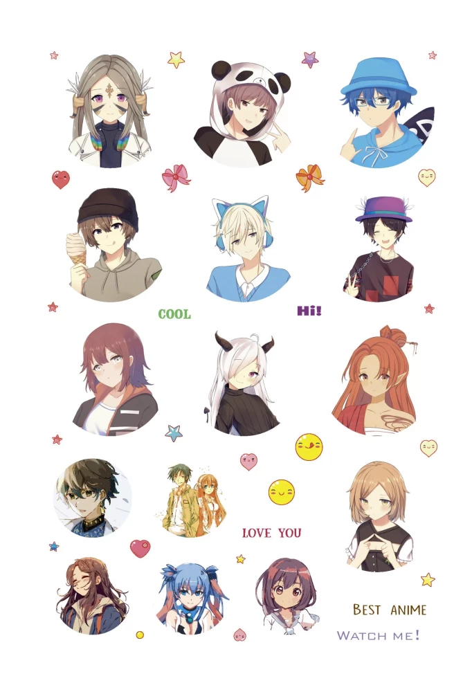 Anime Planner with Stickers - Boy with Girl