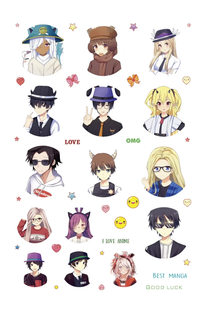 Anime Planner with Stickers - Boy with Girl