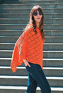 Stylish Ponchos and Capes. Knitting with Needles