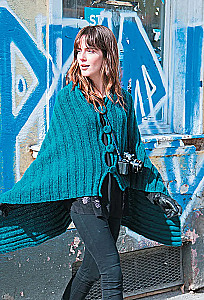 Stylish Ponchos and Capes. Knitting with Needles