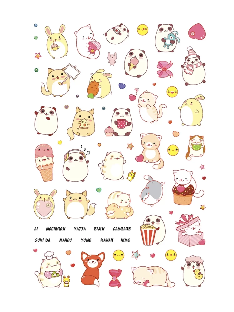 Anime & Kawaii. For decorating your planner, smartphone, or laptop! Over 600 cute stickers!